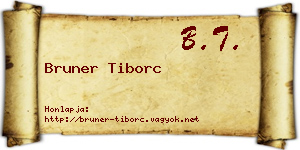 Bruner Tiborc névjegykártya